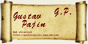 Gustav Pajin vizit kartica